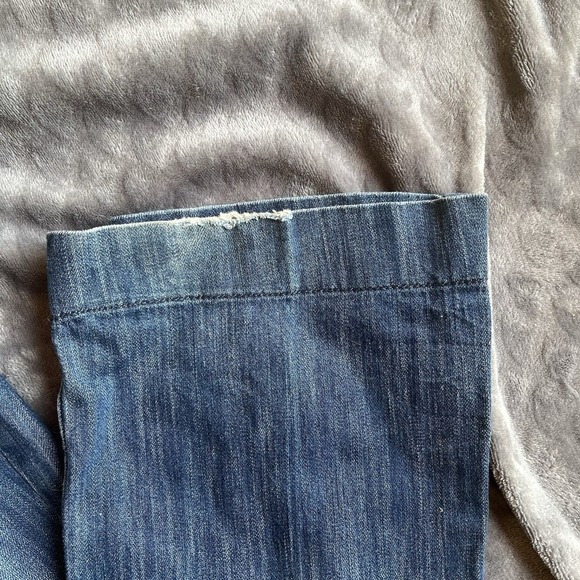 Wrangler Premium Patch Thick Stitch Western Rodeo Blue Denim Jeans Womens 5/6X34 - Picture 5 of 11